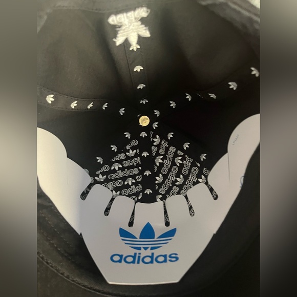 Adidas women’s hat STRAPBACK HAT gray new baseball cap ponytail black - Picture 6 of 7